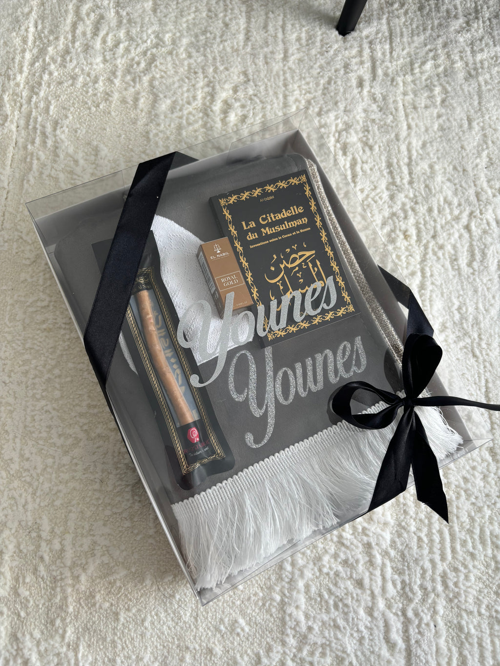 Box tapis gris